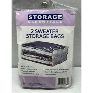 Brand New Storage Essentials 2-Pack Sweater Storage Bags – 18" x 12" x 3"